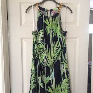 Lilly Pulitzer Chain Halter Sheath Dress M